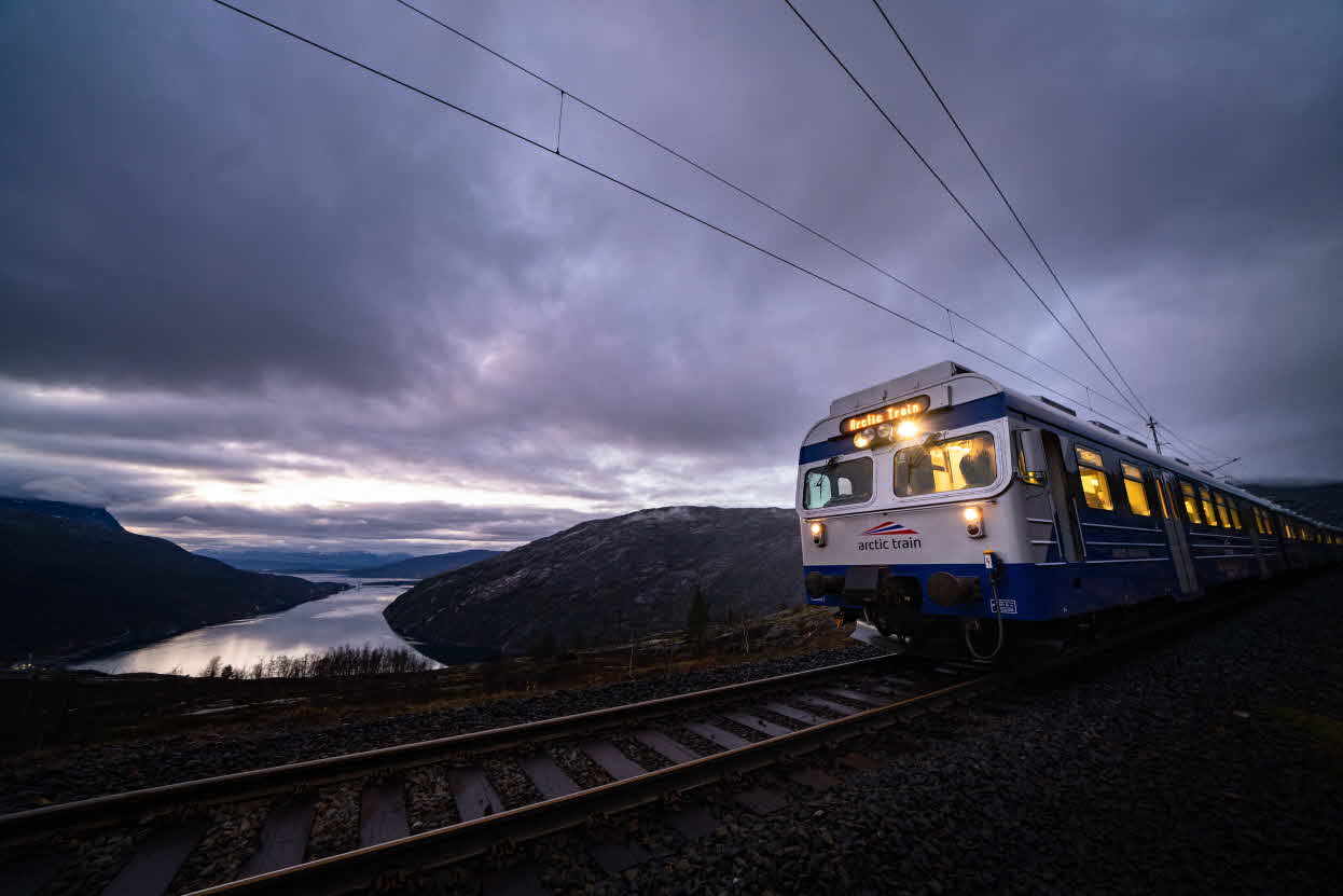 The Arctic Train's locomotive on the Ofot railway